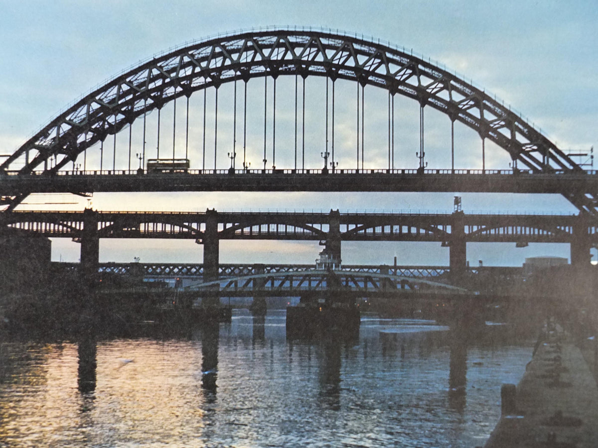 1970s The Tyne Bridges Poster, Tyne and Wear County, Newcastle Upon Tyne, Northumbria Tourist Board, England, travel wall art decor