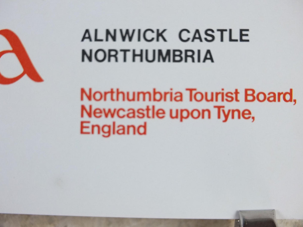 1970s Alnwick Castle Poster, Northumbria, Newcastle Upon Tyne, Northumbria Tourist Board, England, United Kingdom, travel wall art decor