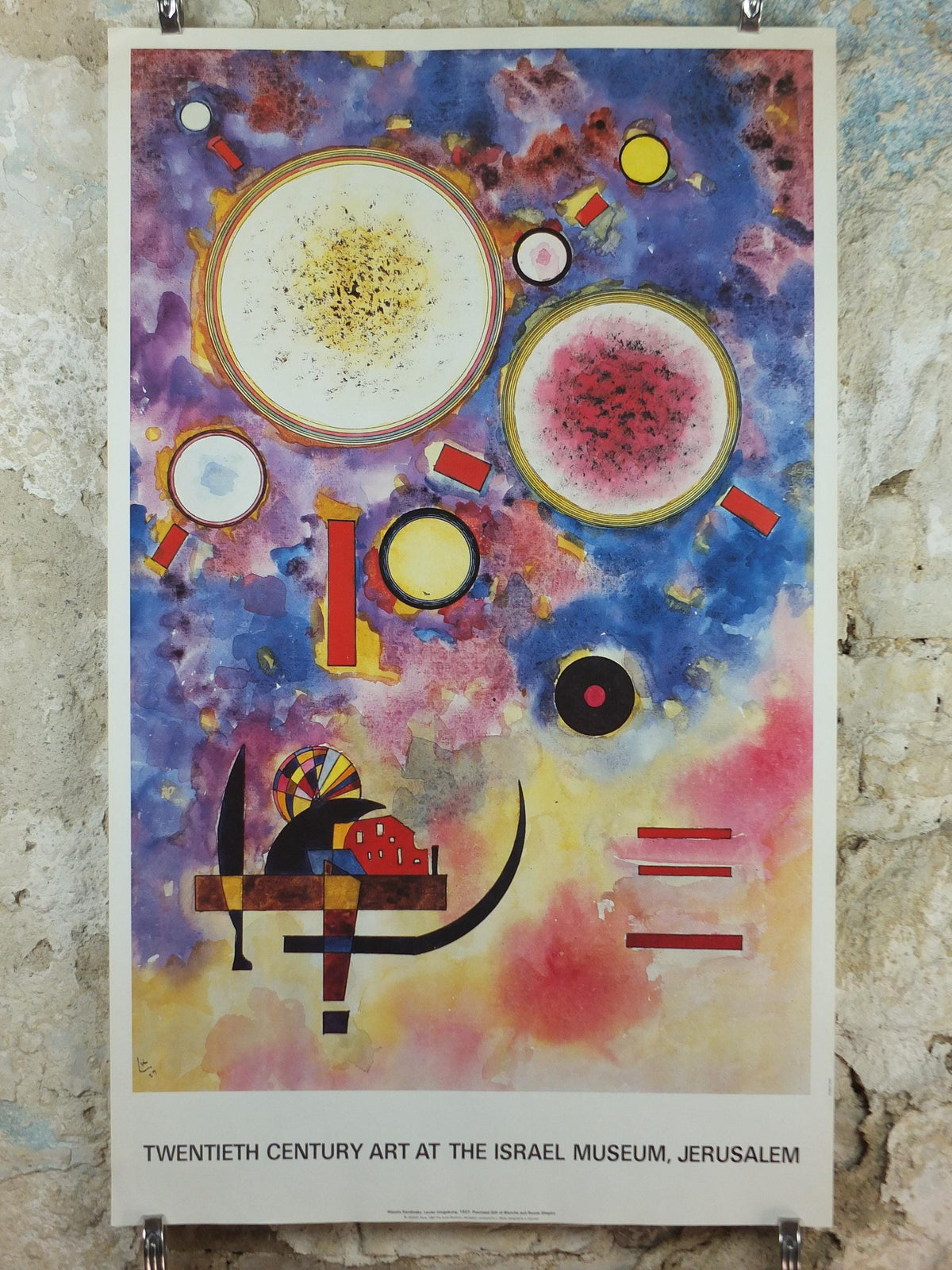 1987 Wassily Kandinsky Poster, Noisy Surroundings 1927 Lauter Umgebung, abstract art and expressionism, gallery exhibition wall art decor