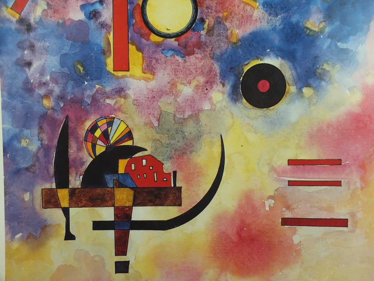 1987 Wassily Kandinsky Poster, Noisy Surroundings 1927 Lauter Umgebung, abstract art and expressionism, gallery exhibition wall art decor