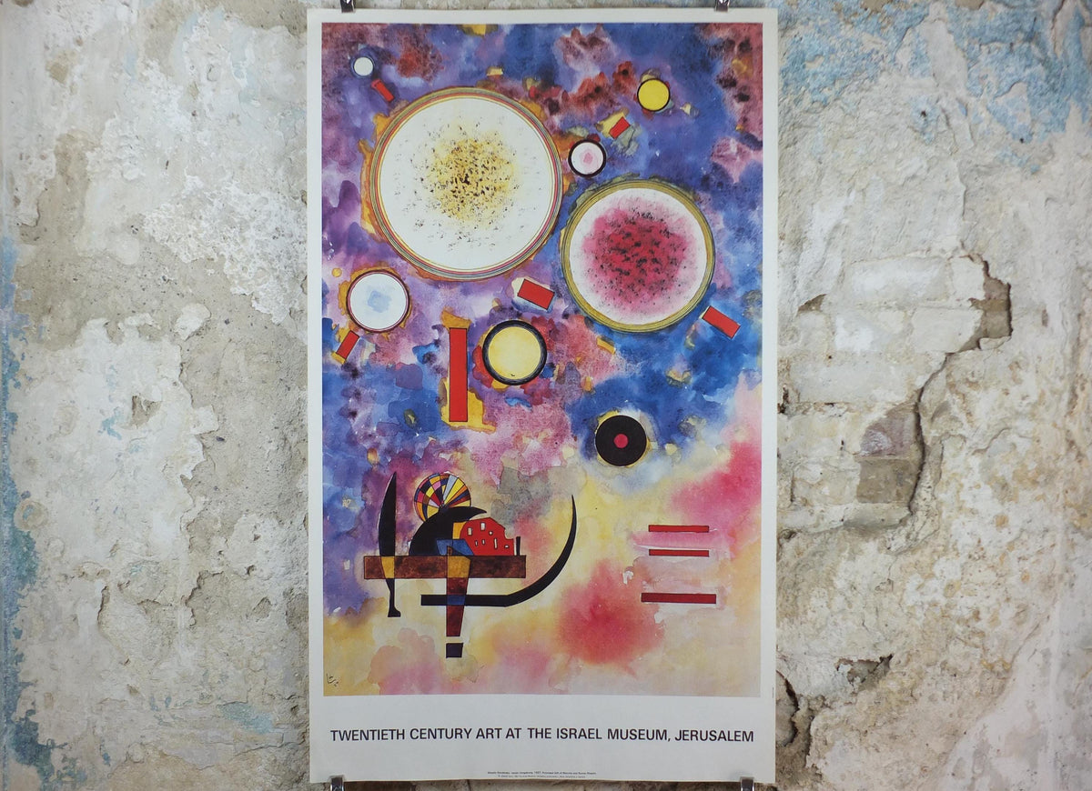 1987 Wassily Kandinsky Poster, Noisy Surroundings 1927 Lauter Umgebung, abstract art and expressionism, gallery exhibition wall art decor