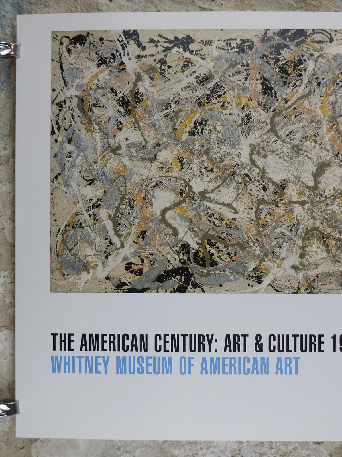 1999 Jackson Pollock Poster, Number 27 1950, #27, Whitney Museum, abstract expressionism, gallery exhibition, wall art decor