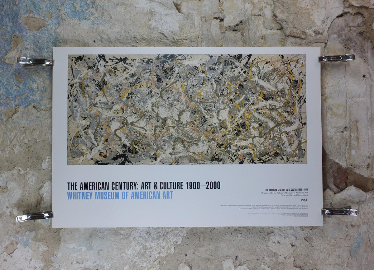 1999 Jackson Pollock Poster, Number 27 1950, #27, Whitney Museum, abstract expressionism, gallery exhibition, wall art decor