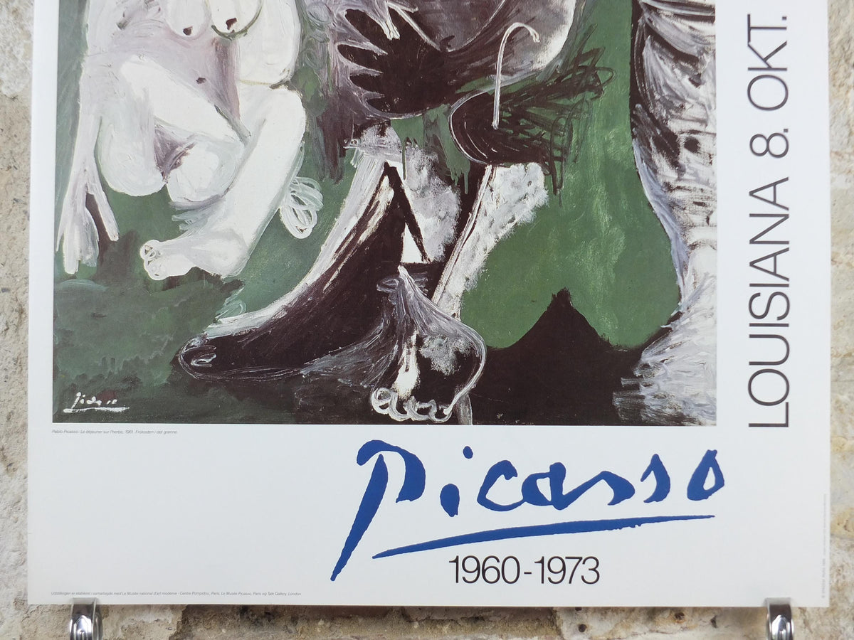 1988 Pablo Picasso Poster, Lunch on the Grass 1961, Louisiana Copenhagen, Le déjeuner sur l'herbe, artist gallery exhibition, wall art decor