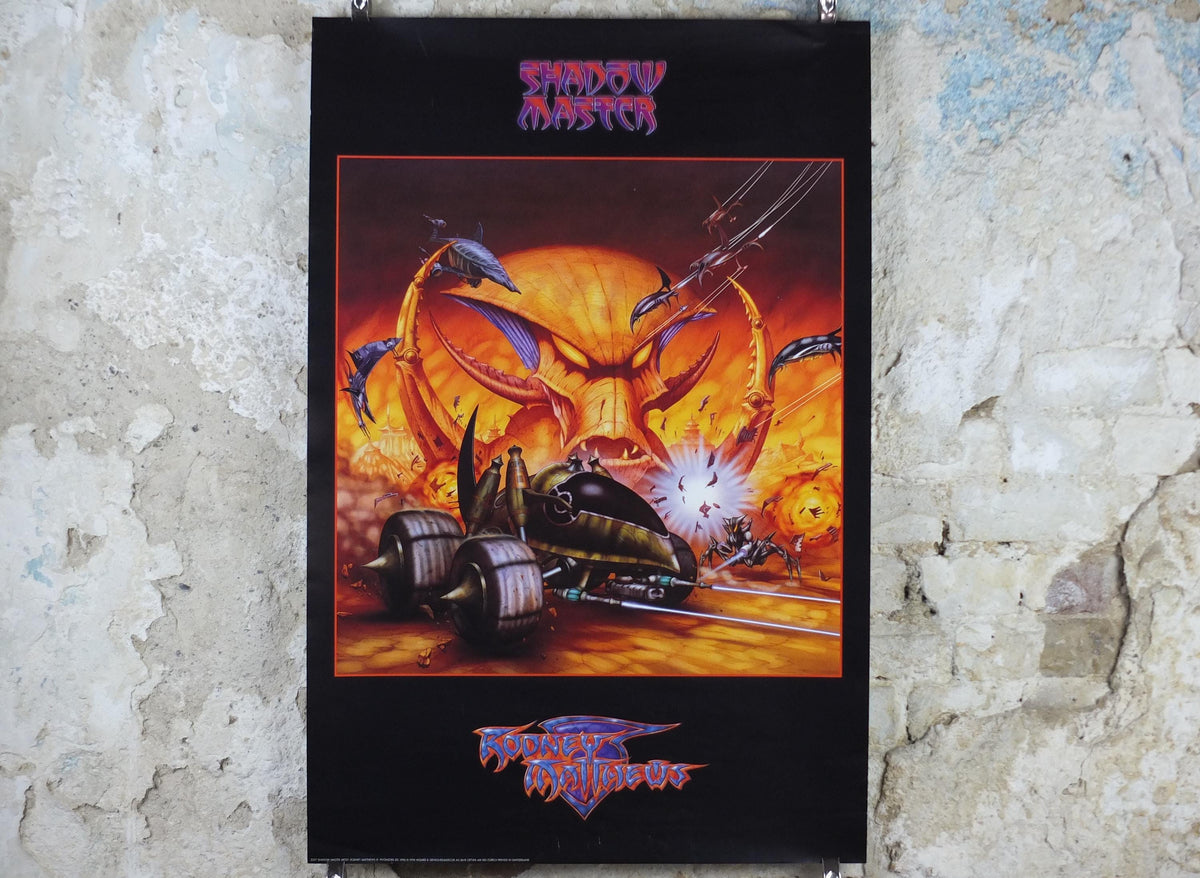 1998 Shadow Master Poster, by Rodney Matthews, 2257, Playstation and PC game by Psygnosis, Wizards & Genius, fantasy wall art decor