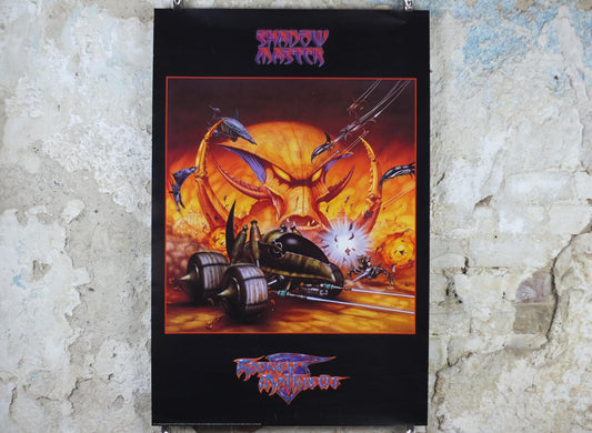 1998 Shadow Master Poster, by Rodney Matthews, 2257, Playstation and PC game by Psygnosis, Wizards & Genius, fantasy wall art decor