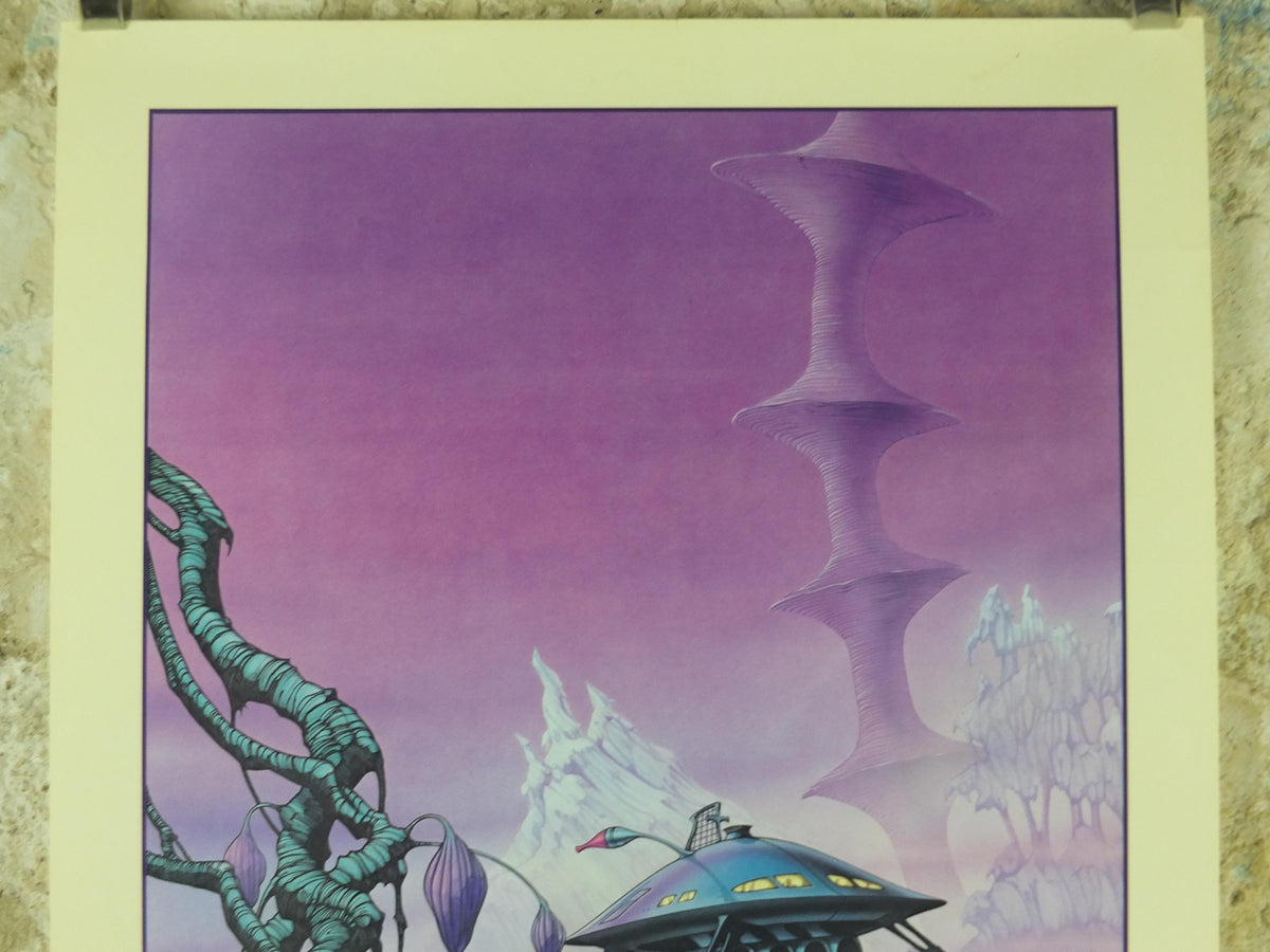 1977 signed Rodney Matthews Poster, Venus Cruisier, GA73 epic scifi adventure quest art, Big O Posters, fantasy wall art decor