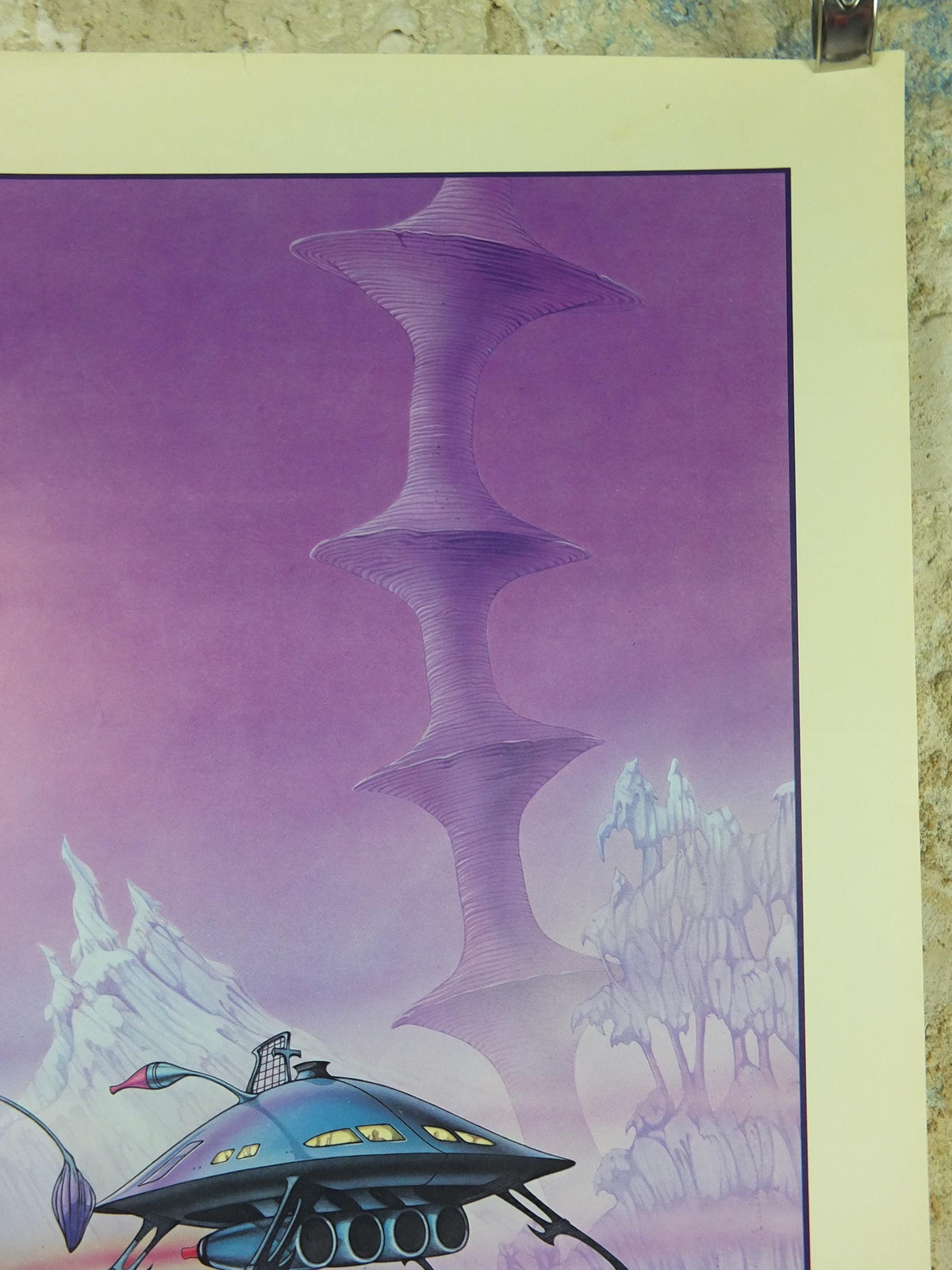 1977 signed Rodney Matthews Poster, Venus Cruisier, GA73 epic scifi adventure quest art, Big O Posters, fantasy wall art decor