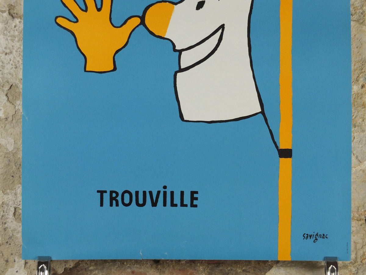 1990 Festival du Nouveau Rire Poster, by Raymond Savignac, Festival of New Laughter & Joy, Trouville, Flag razzing, Festival wall art decor