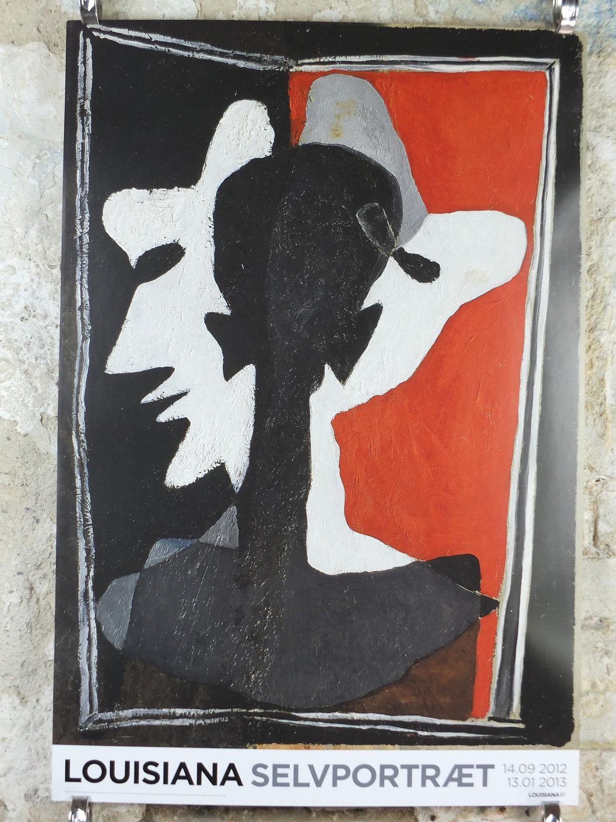 2012 Salvador Dali Poster, Self Portrait Splitting into Three 1926, Louisiana Musieum of Modern Art, pop art, retro wall art decor