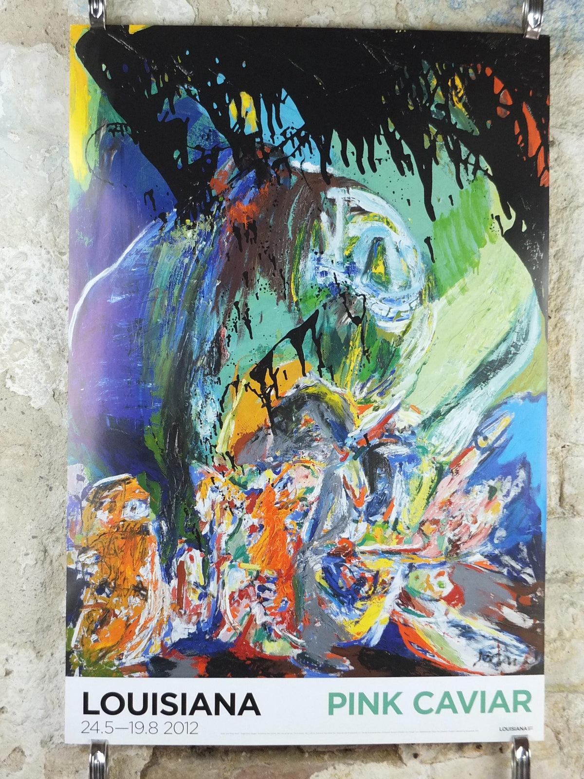 2012 Asger Jorn Poster, Something stays behind 1963, Nogle bliver tilbage, Cobra Group, avant-garde movement artist gallery exhibition wall art decor