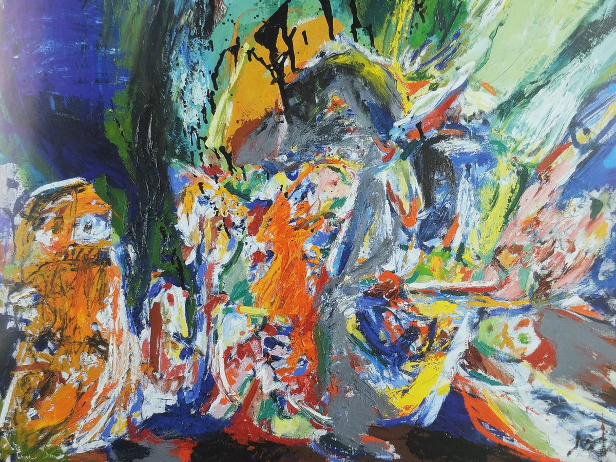 2012 Asger Jorn Poster, Pink Caviar, Something stays behind 1963, Nogle bliver tilbage, Cobra Group, gallery exhibition wall art decor
