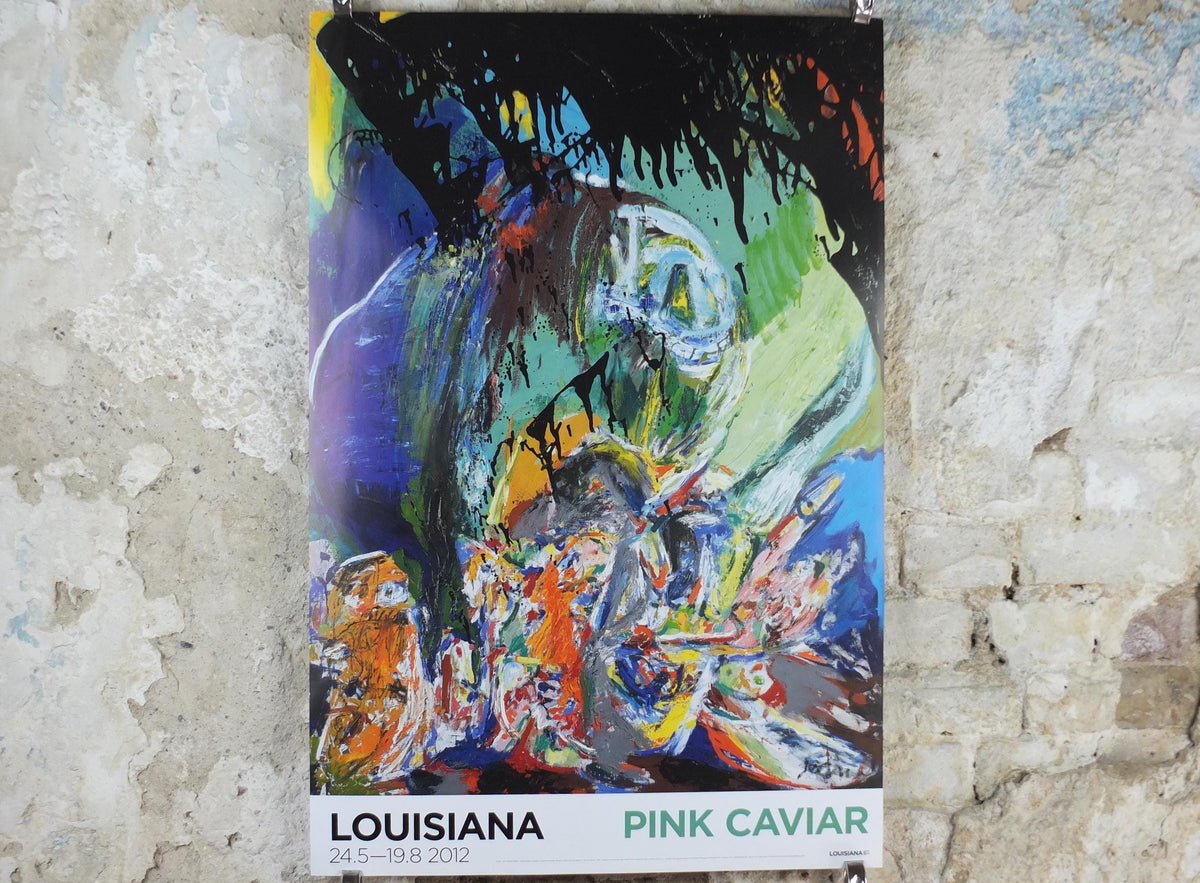 2012 Asger Jorn Poster, Pink Caviar, Something stays behind 1963, Nogle bliver tilbage, Cobra Group, gallery exhibition wall art decor
