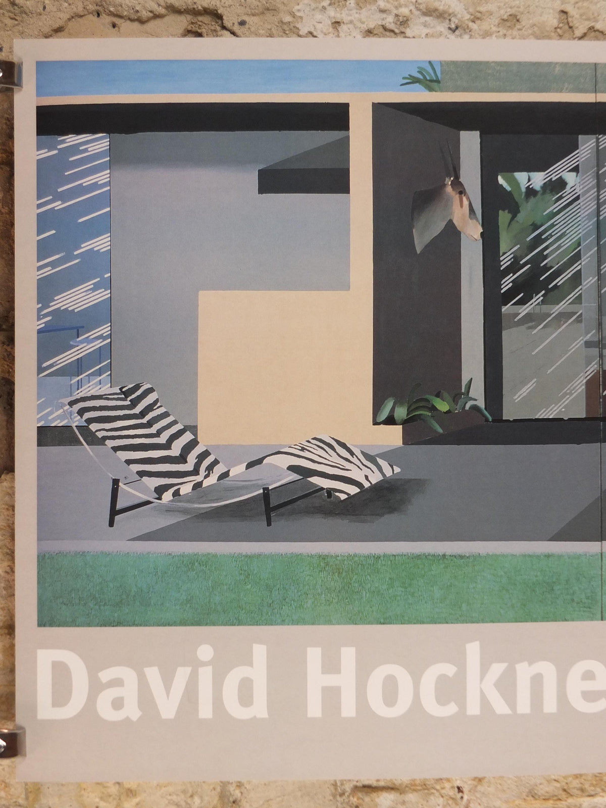 2001 David Hockney Poster, Beverly Hills Housewife 1966, Louisiana Museum of Modern Art, Pop Art, gallery exhibition wall art decor