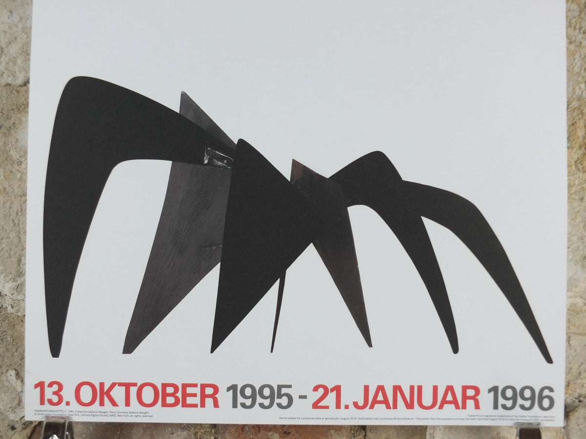 1996 Alexander Calder Poster, Tamanoir Maquette, Galerie Maeght Paris, Innovative Mobiles artist, gallery exhibition, wall art decor
