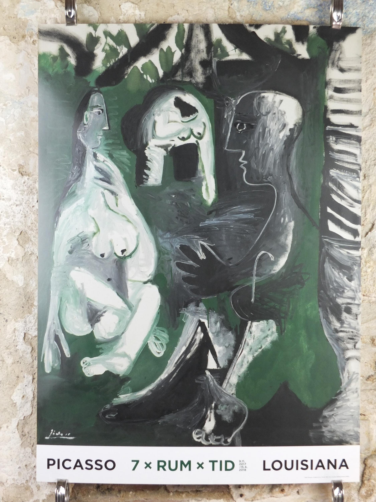 2017 Pablo Picasso Poster, Lunch on the Grass 1961, Louisiana Copenhagen, Le déjeuner sur l'herbe, artist gallery exhibition, wall art decor