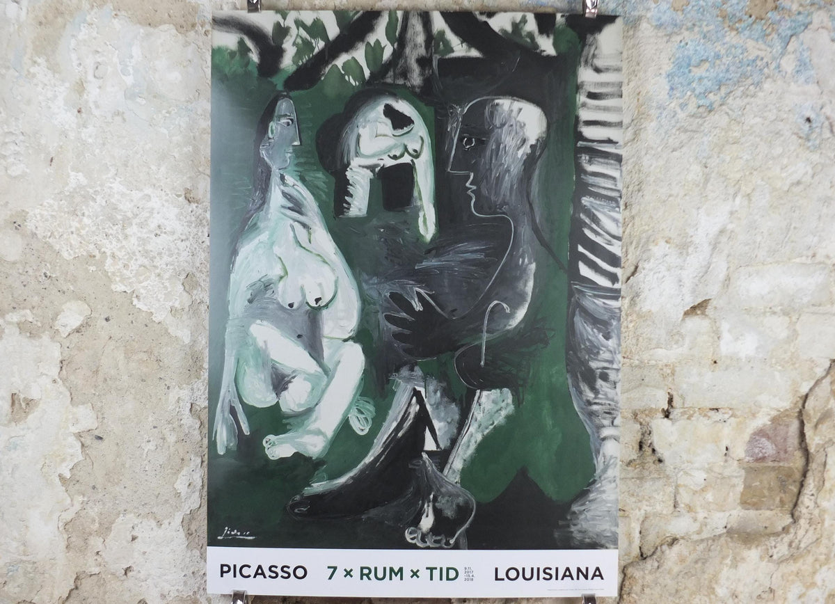 2017 Pablo Picasso Poster, Lunch on the Grass 1961, Louisiana Copenhagen, Le déjeuner sur l'herbe, artist gallery exhibition, wall art decor