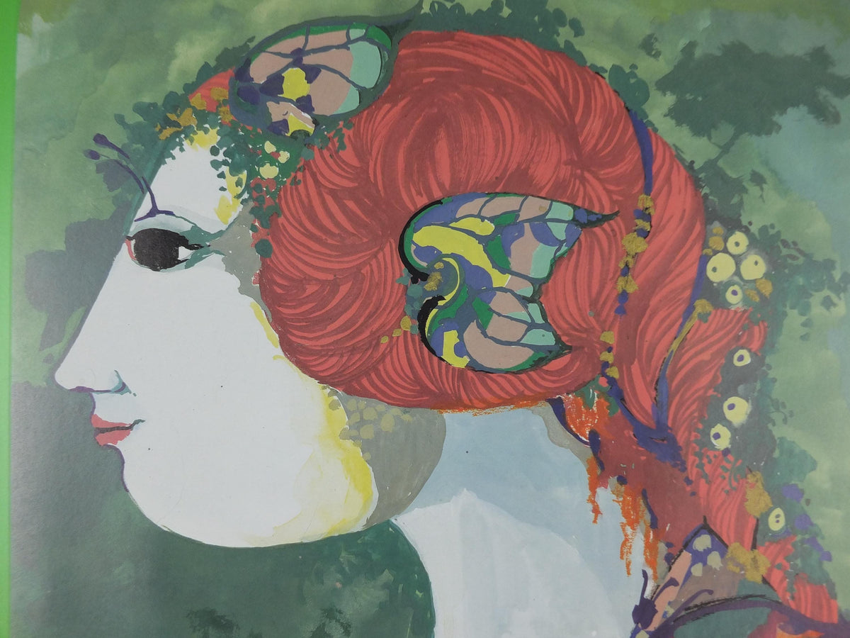 1982 Bjørn Wiinblad Poster, A Midsummer Night's Dream, Titania the Fairy Queen, William Shakespeare, Ein Sommernachtstraum, wall art decor