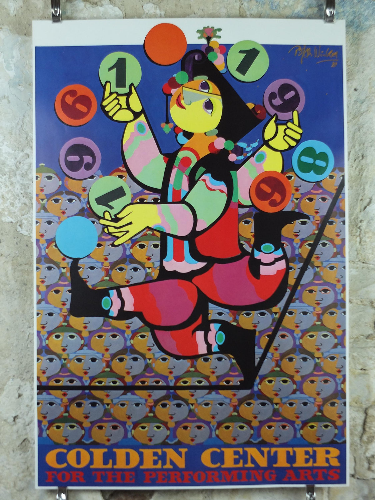1984 Bjørn Wiinblad Poster, Colden Centre for Performing Arts Queens College, Flushing Meadows, New York, Danish Design, wall art decor