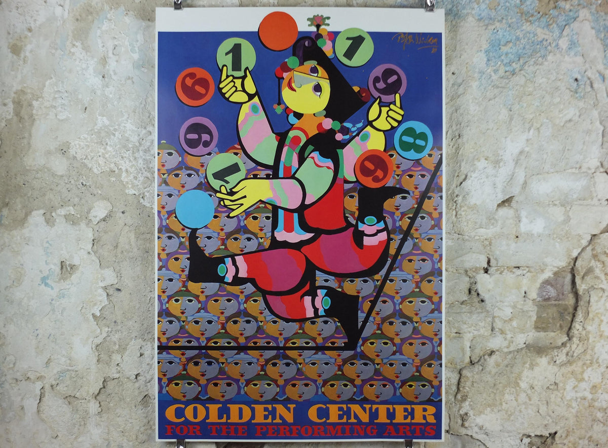 1984 Bjørn Wiinblad Poster, Kupferberg Center Colden for Performing Arts Queens College, Flushing, New York, Danish Design, wall art decor