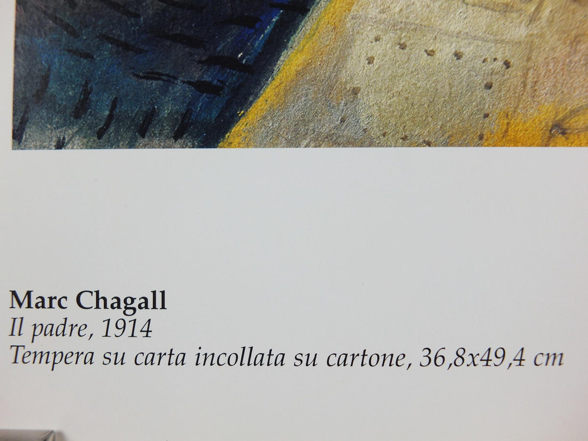 1999 Marc Chagall Poster, The Father 1914, Palazzo Forti Verona, Cubism and Expressionism, gallery exhibition, wall art decor
