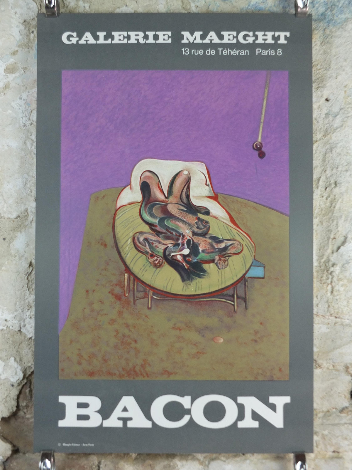1966 Francis Bacon Poster, Lying Figure 1966, Figurative Realism, Galerie Maeght, exhibition, wall art decor