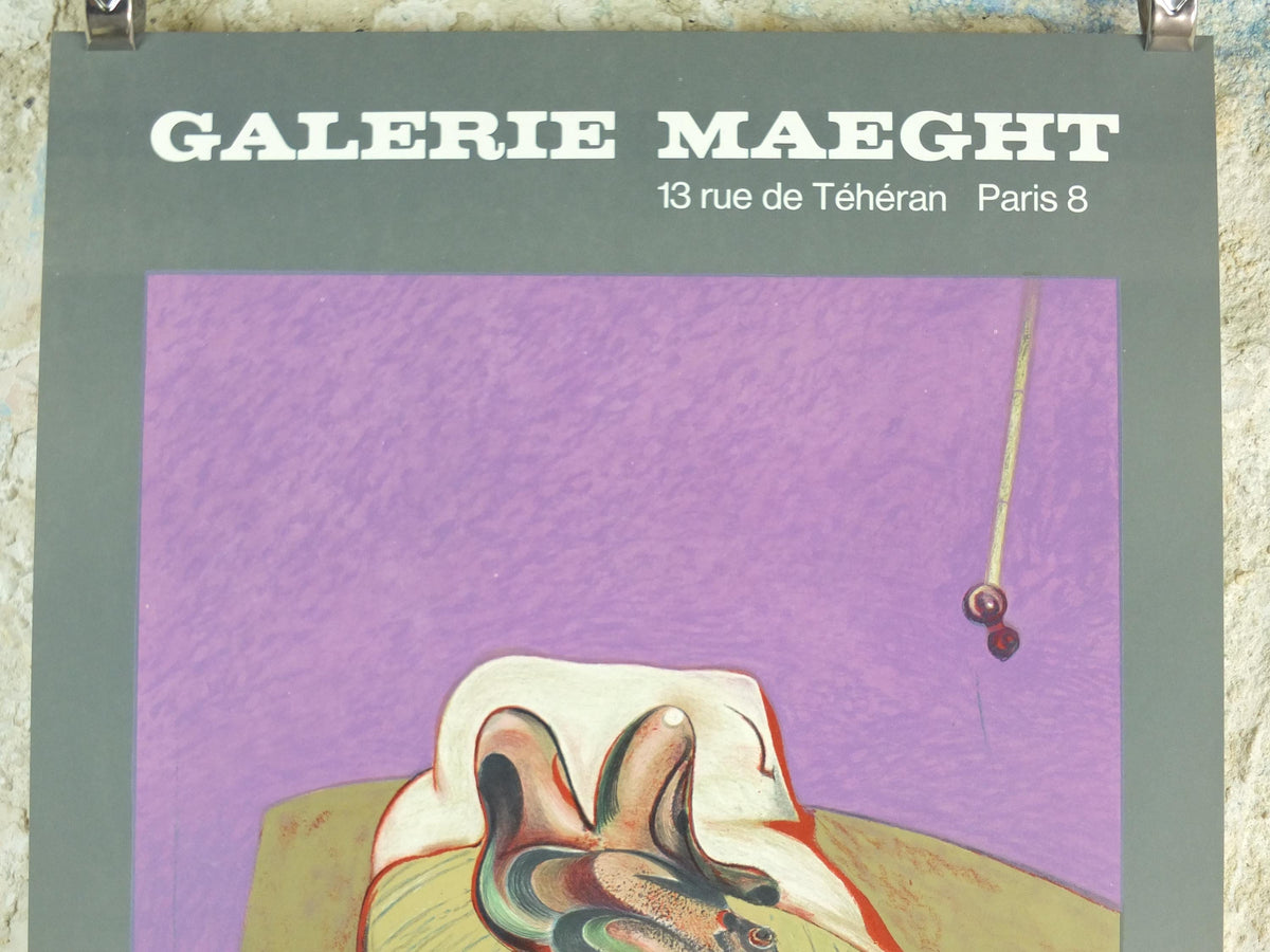 1966 Francis Bacon Poster, Lying Figure 1966, Figurative Realism, Galerie Maeght, exhibition, wall art decor