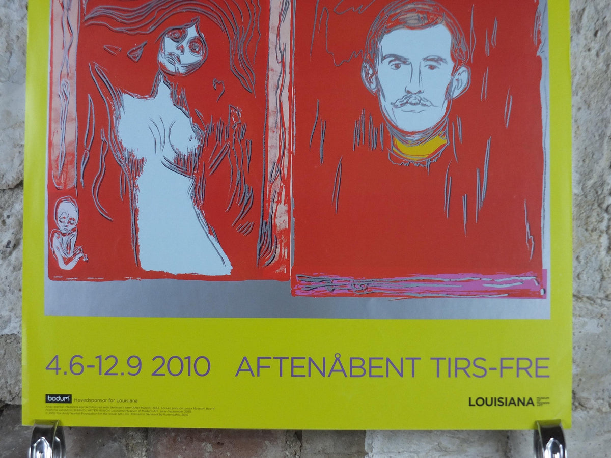 2010 Andy Warhol Poster, Madonna & Self Portrait with Skeleton's Arm (after Munch) 1984, Pop Art, Expressionism, gallery wall art decor