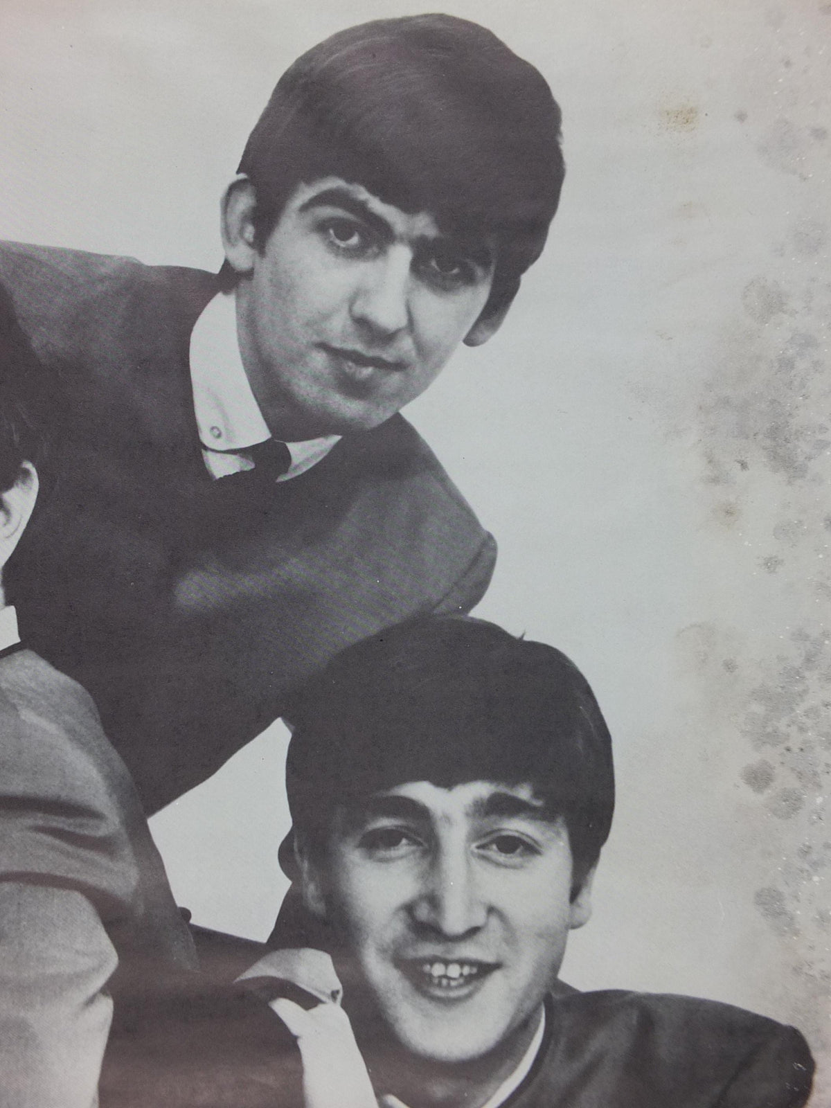 1960s Beatles Poster, Limited Edition, Topstar Portraits, Lennon Harrison McCartney Starr Apollo Marketing, edge foxing music wall art decor