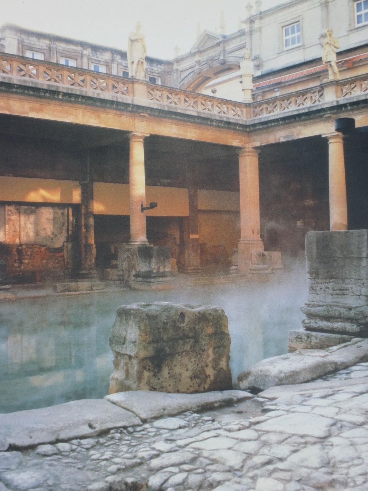1970s Bath Travel Poster, Roman Baths, Tourist Information Centre, Avon, Somerset, England, United Kingdom, travel wall art decor