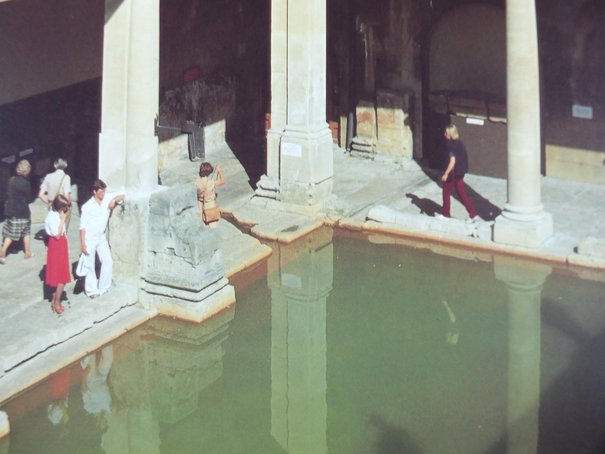 1970s Bath Travel Poster, Roman Baths & Abbey, Tourist Information Centre, Avon, Somerset, England, United Kingdom, travel wall art decor