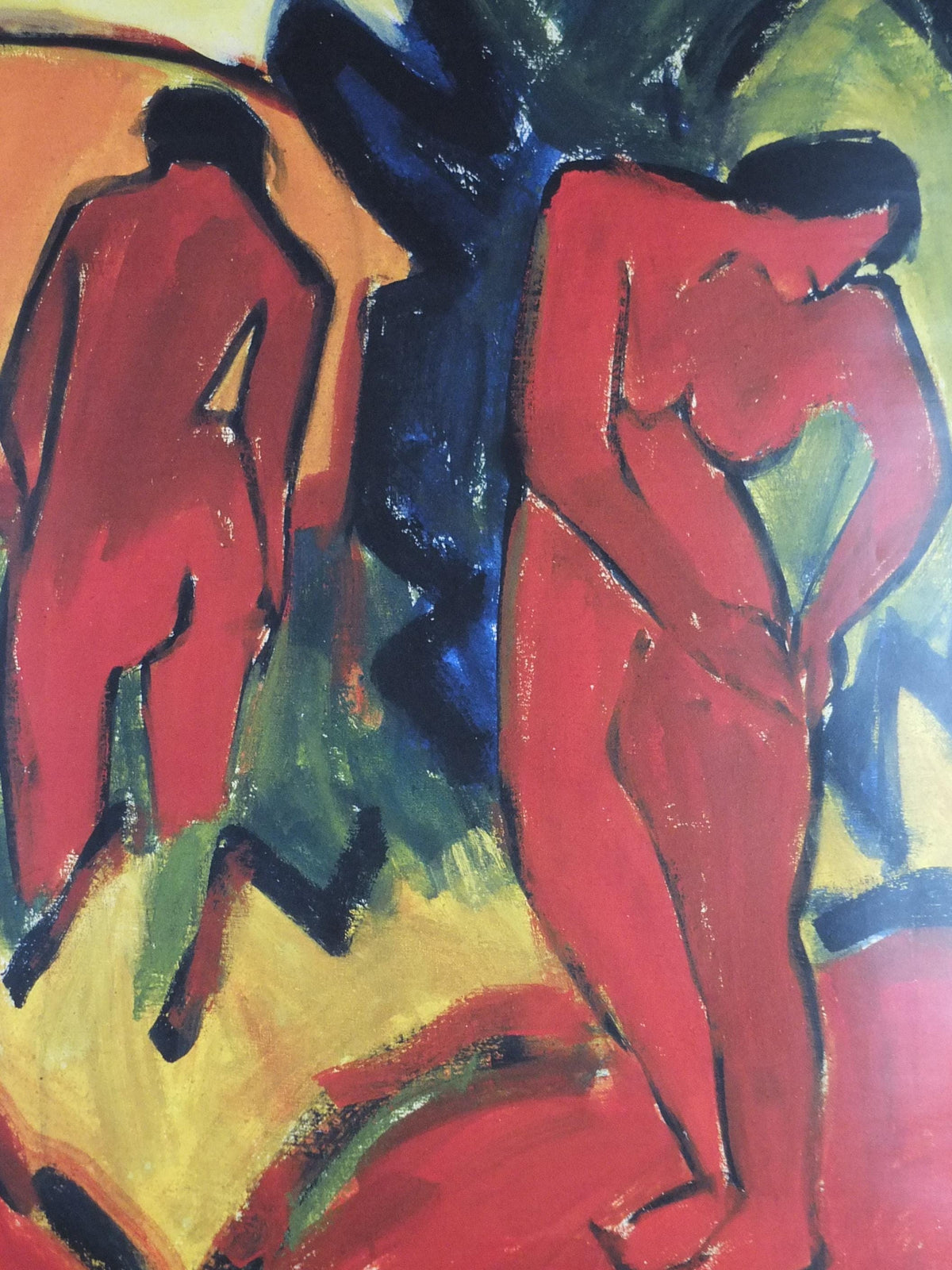 2004 Karl Schmidt-Rottluff Poster, Summer Nudes outside 1913, Die Brücke expressionist, gallery wall art decor