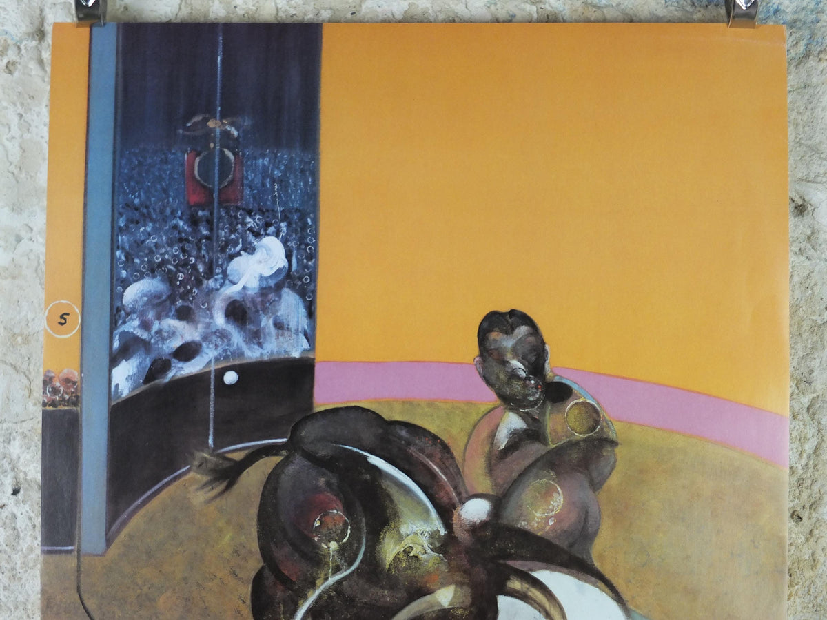 1995 Francis Bacon Poster, Study for a Bullfight 1969, Fondation Maeght, Figurative Realism, gallery exhibition, wall art decor