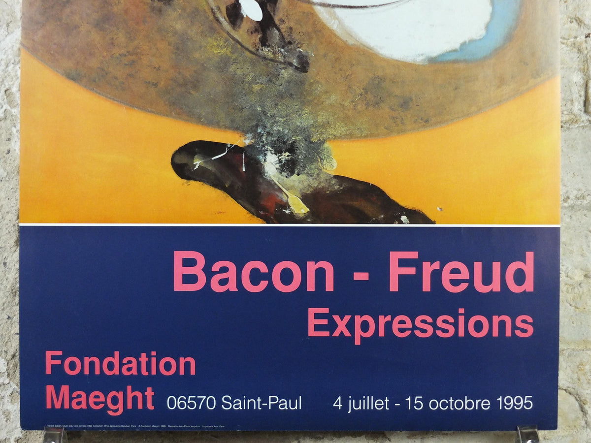 1995 Francis Bacon Poster, Study for a Bullfight 1969, Fondation Maeght, Figurative Realism, gallery exhibition, wall art decor