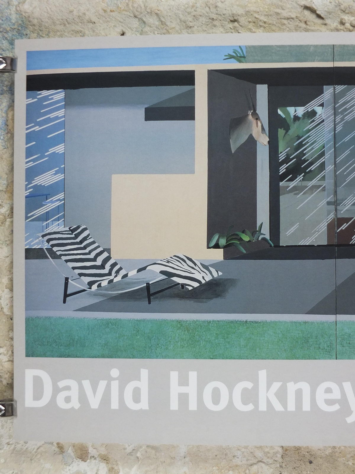 2001 David Hockney Poster, Beverly Hills Housewife 1966, Louisiana Museum of Modern Art, Pop Art, gallery exhibition wall art decor