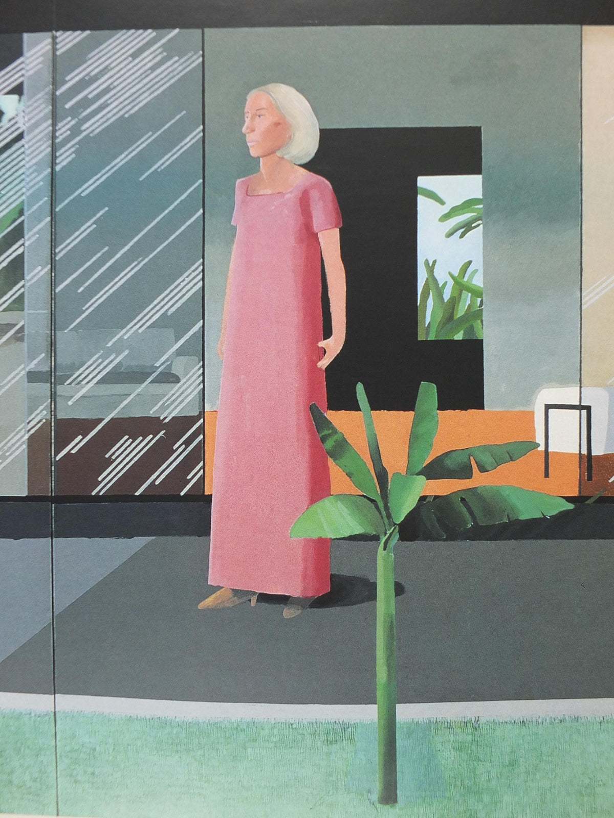 2001 David Hockney Poster, Beverly Hills Housewife 1966, Louisiana Museum of Modern Art, Pop Art, gallery exhibition wall art decor
