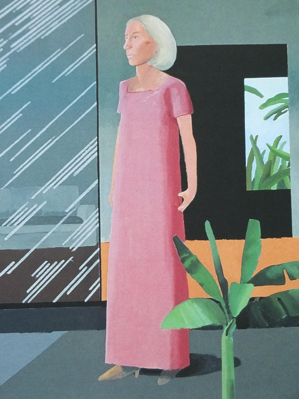 2001 David Hockney Poster, Beverly Hills Housewife 1966, Louisiana Museum of Modern Art, Pop Art, gallery exhibition wall art decor