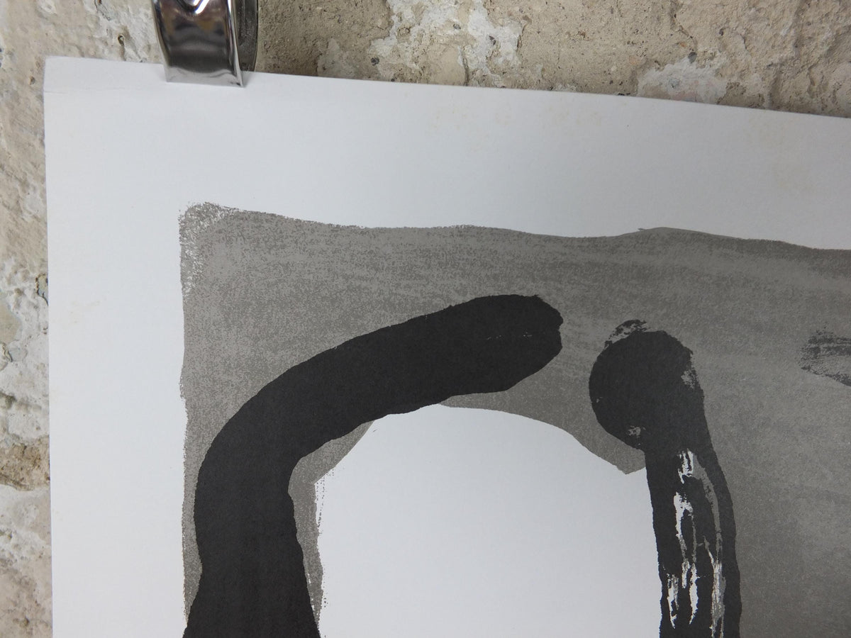 1980 Bram Van Valde Poster, Abstract Surrealism, Pink Tachisme and Lyrical Abstraction, Galerie Maeght, gallery exhibition wall art decor