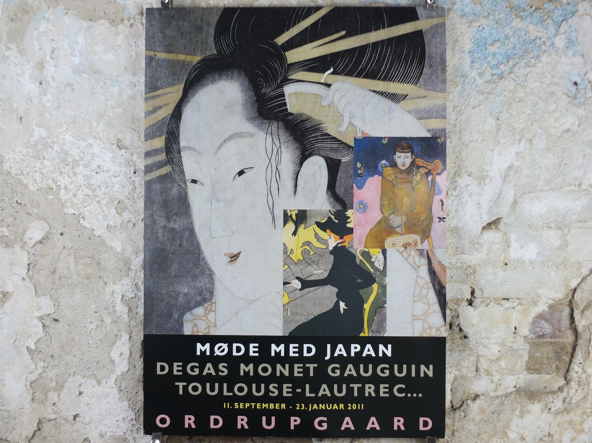 2010 Meeting Japan Poster, Degas, Monet, Gaugin, Toulouse Lautrec, Ordrupgaard, Expressionism, Symbolism, gallery exhibition, wall art decor