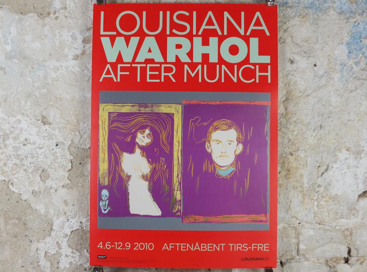 2010 Andy Warhol Poster, Madonna & Self Portrait with Skeleton's Arm (after Munch) 1984, Pop Art, Expressionism, gallery wall art decor