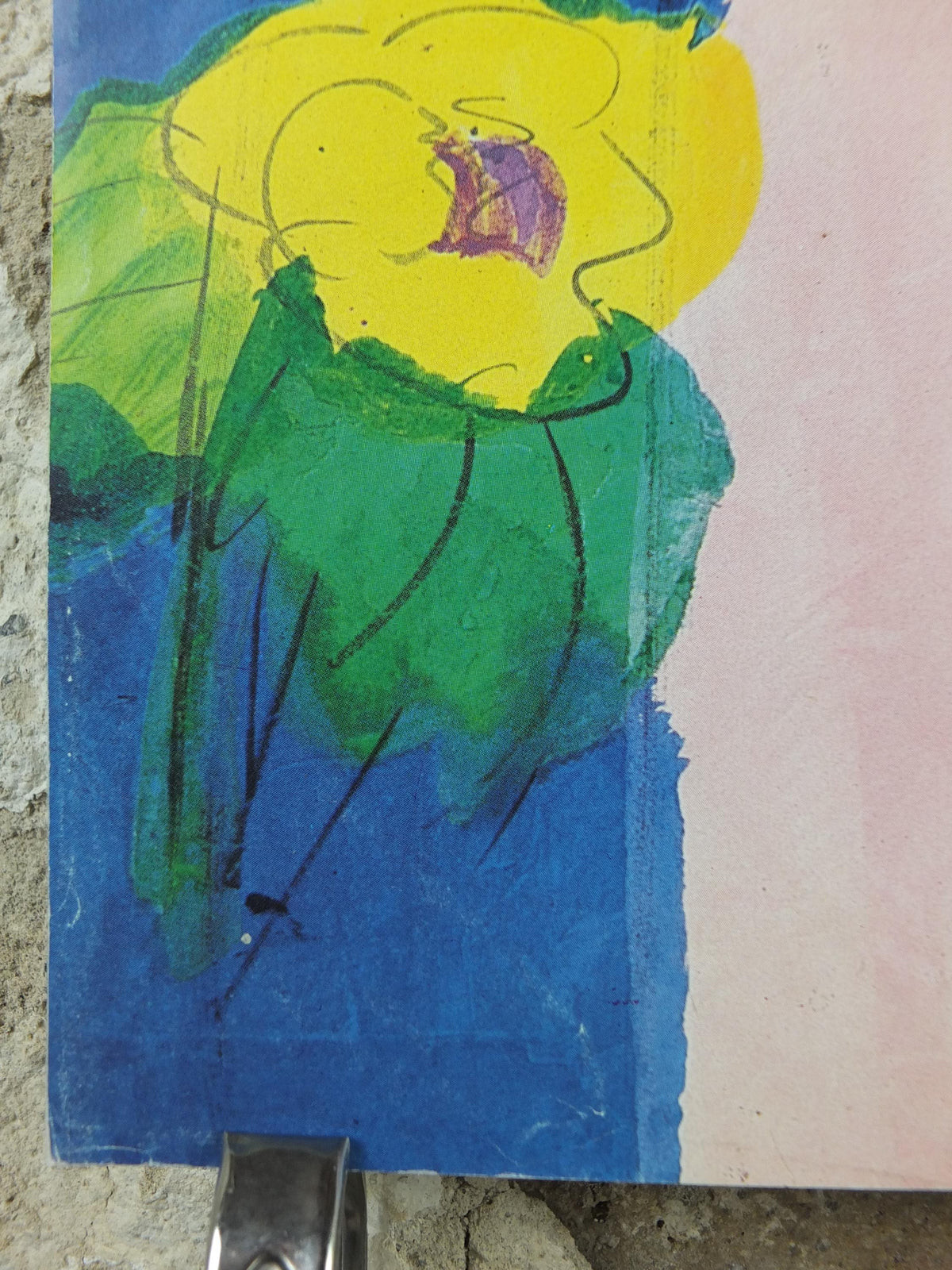 1990 Walasse Ting Poster, Three ladies with parrots, colourful popular figuratism, pop art, gallery, wall art decor
