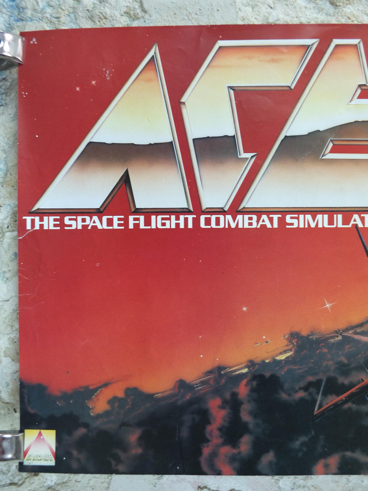 1988 Ace 2088 Poster, Enemies, computer game from Cascade Games Ltd, Arcade shoot em up, C64 Commodore gaming wall art decor