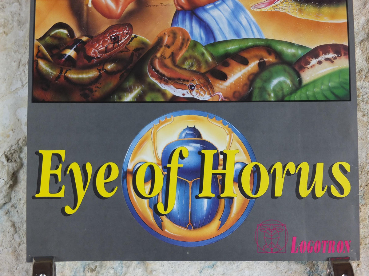 1989 Eye of Horus Poster, Amiga computer game from Fanfare and Logotron, Egyptian Adventure Game, gaming wall art decor