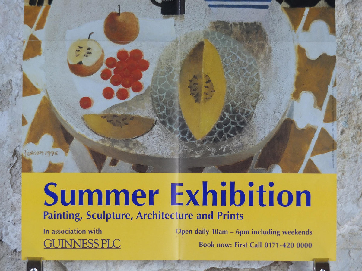 1995 Mary Fedden Poster, Summer Exhibition, Royal Academy of Arts, The Matisse Jug 1955, naive art, artist gallery exhibition wall art decor