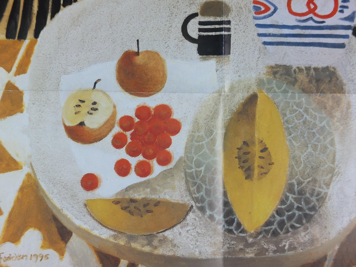 1995 Mary Fedden Poster, Summer Exhibition, Royal Academy of Arts, The Matisse Jug 1955, naive art, artist gallery exhibition wall art decor