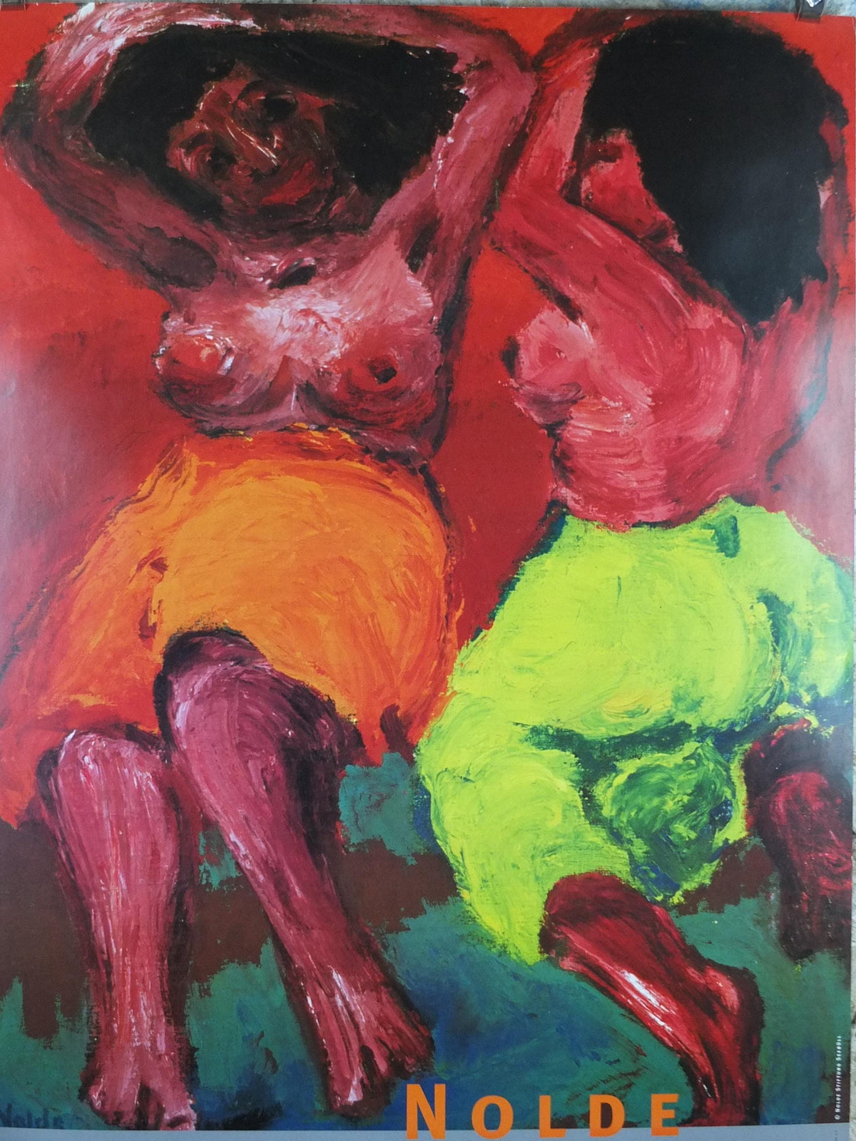 1996 Emil Nolde Poster, Dancing Girls 1925, Tazende Madchen, Berlin Succession, Die Brücke expressionist, Blaue Reiter, wall art decor