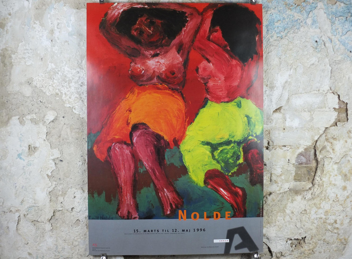 1996 Emil Nolde Poster, Dancing Girls 1925, Tazende Madchen, Berlin Succession, Die Brücke expressionist, Blaue Reiter, wall art decor