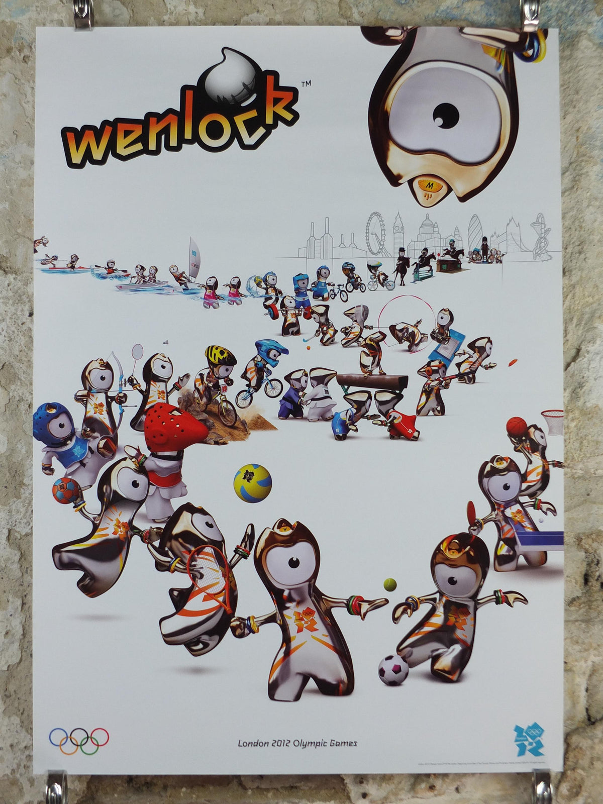 2012 London Olympics Poster, Wenlock, Olympic Mascot, LondOn 2012, XXX Olympiad, post modern, sport wall art decor
