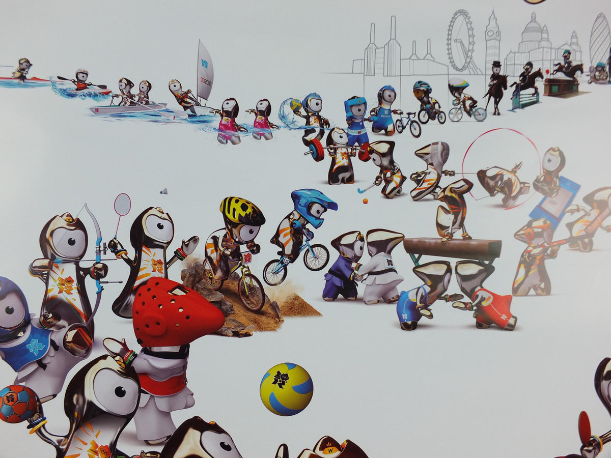 2012 London Olympics Poster, Wenlock, Olympic Mascot, LondOn 2012, XXX Olympiad, post modern, sport wall art decor