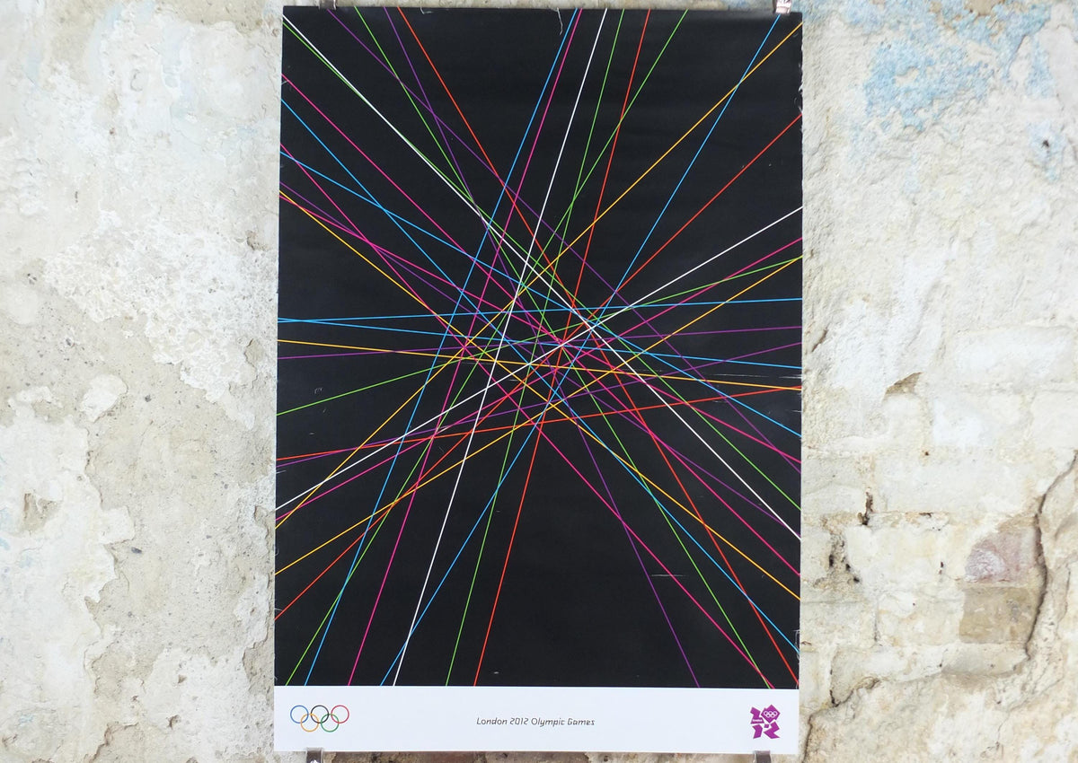 2012 London Olympics Poster, Olympic Lines, LondOn 2012, XXX Olympiad, post modern, sport wall art decor